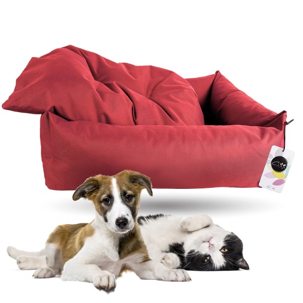 CREA Bed - Cuccia per cani e gatti idrorepellente resistente ai graffi, realizzata a mano in Italia. (BORDEAUX) Crea 39,90 €