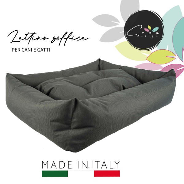 CREA Bed - Cuccia per cani e gatti idrorepellente resistente ai graffi, realizzata a mano in Italia. (ANTRACITE) Crea 39,90 €