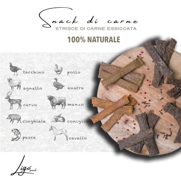 Strisce Snack Di Carne Essicata 100% Naturale - Ligo Design Ligo 9,99 €